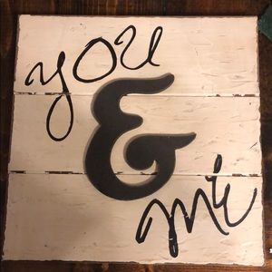 You and me wood wall art